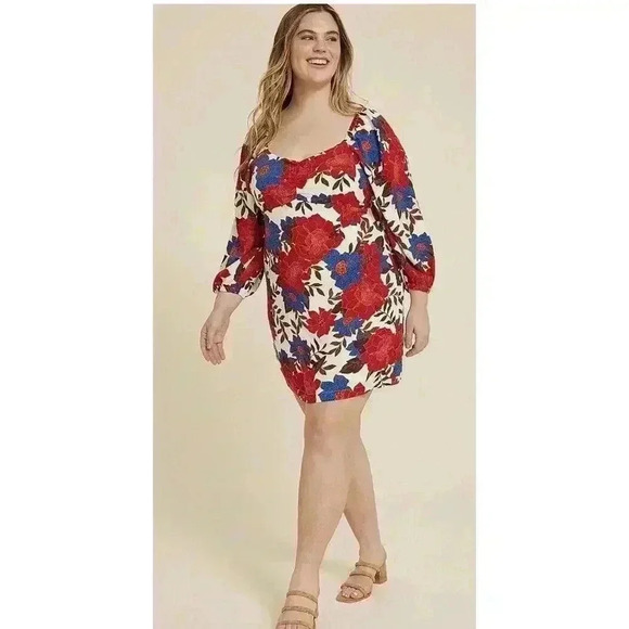 Maurice’s Floral Sweetheart Babydoll Mini Dress Large NEW Feminine Romantic - Picture 3 of 3